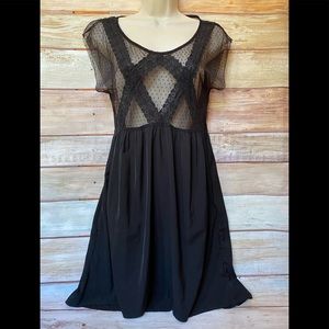 American Eagle Black Lace Mesh Top Dress Sz 8